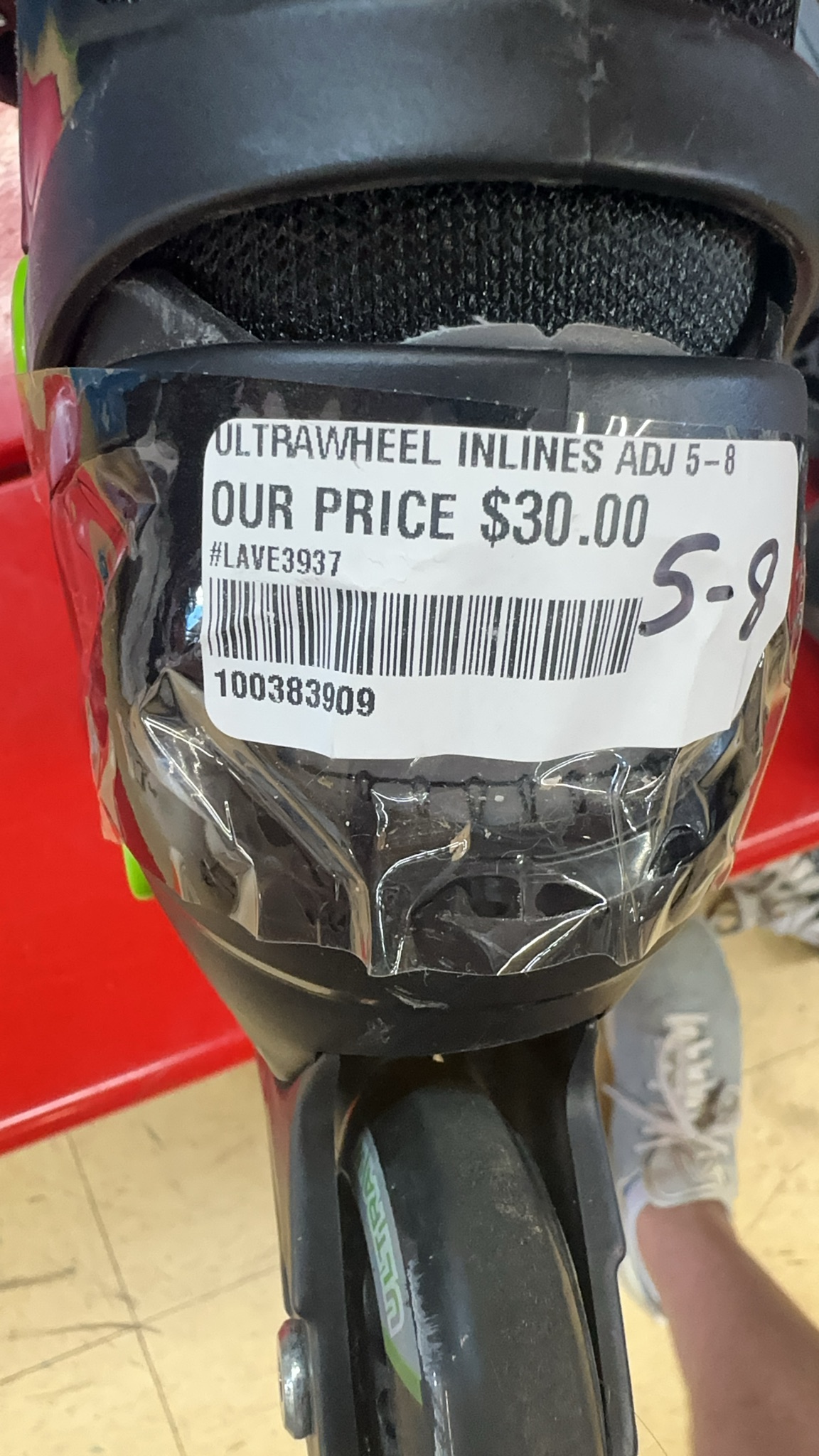 Ultra Wheels Adjustable Inline Skates - Size 5-8