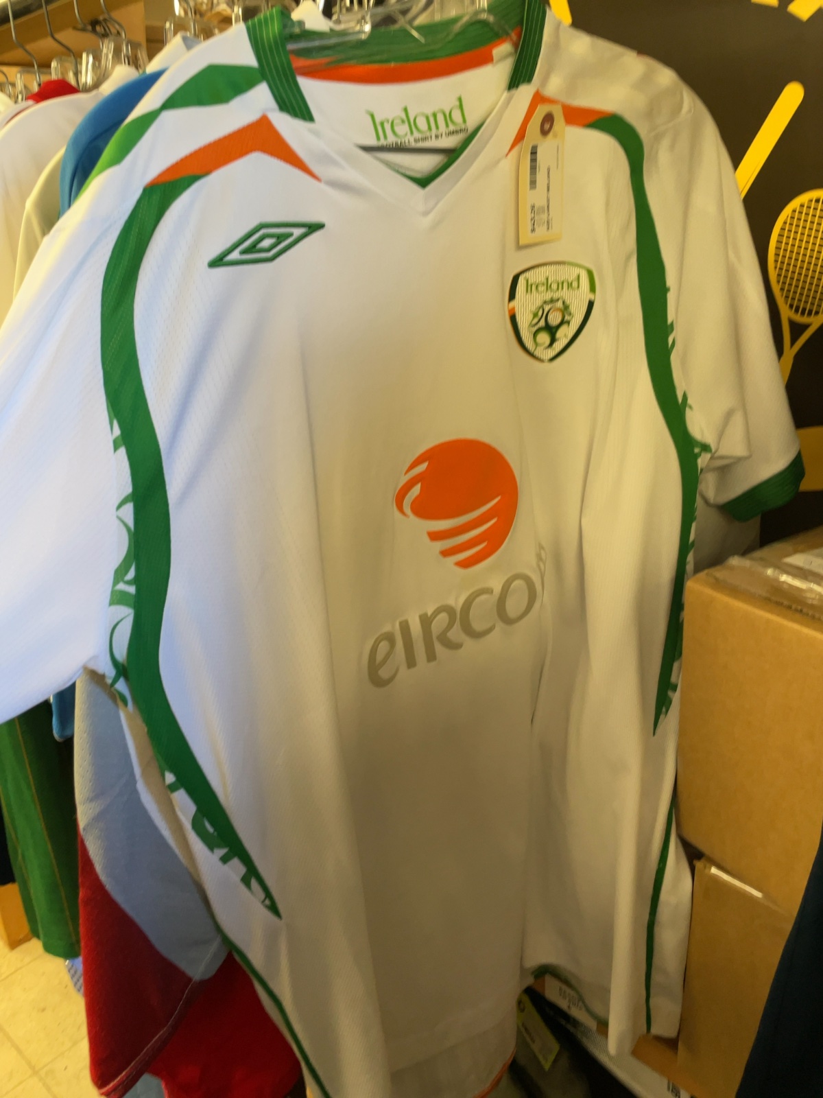 Umbro Ireland Soccer Jersey Size Large White
