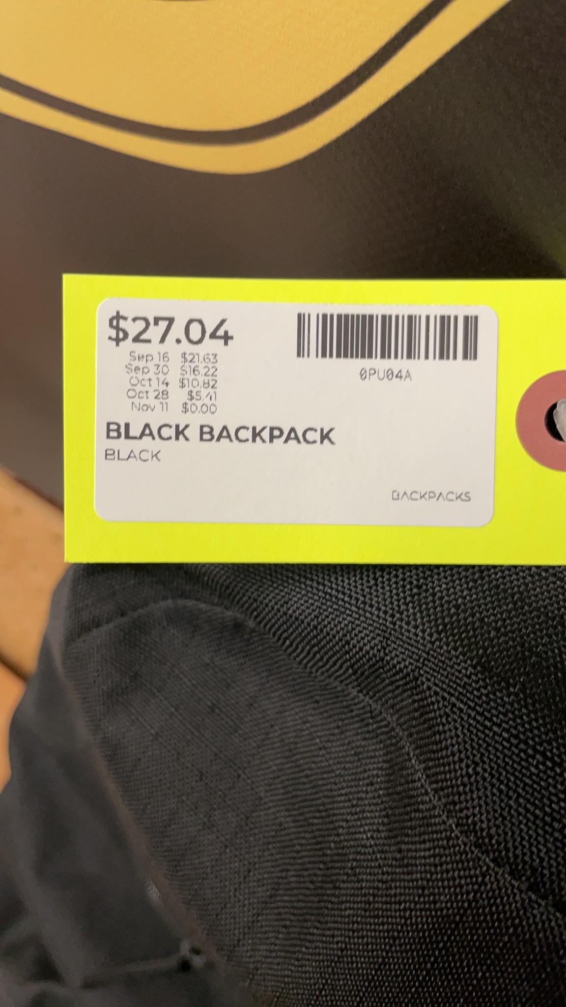 Unbranded Black Backpack