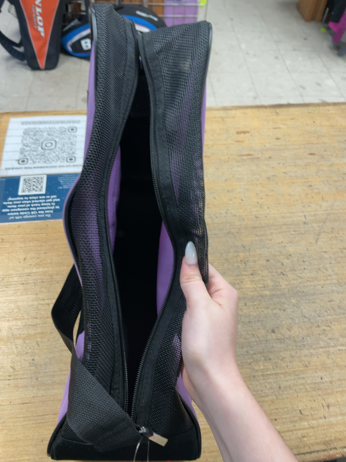 Unbranded Skate Bag Black/Purple Rhinestone