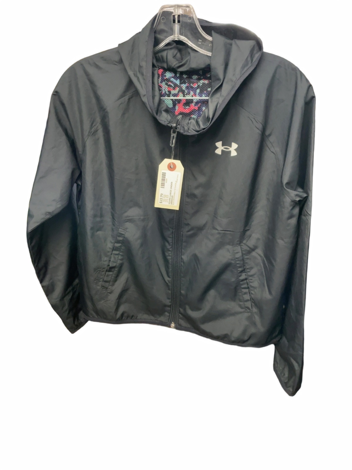 Under Armour Reversible Hooded Jacket Youth Large Black/Patterned - image 1