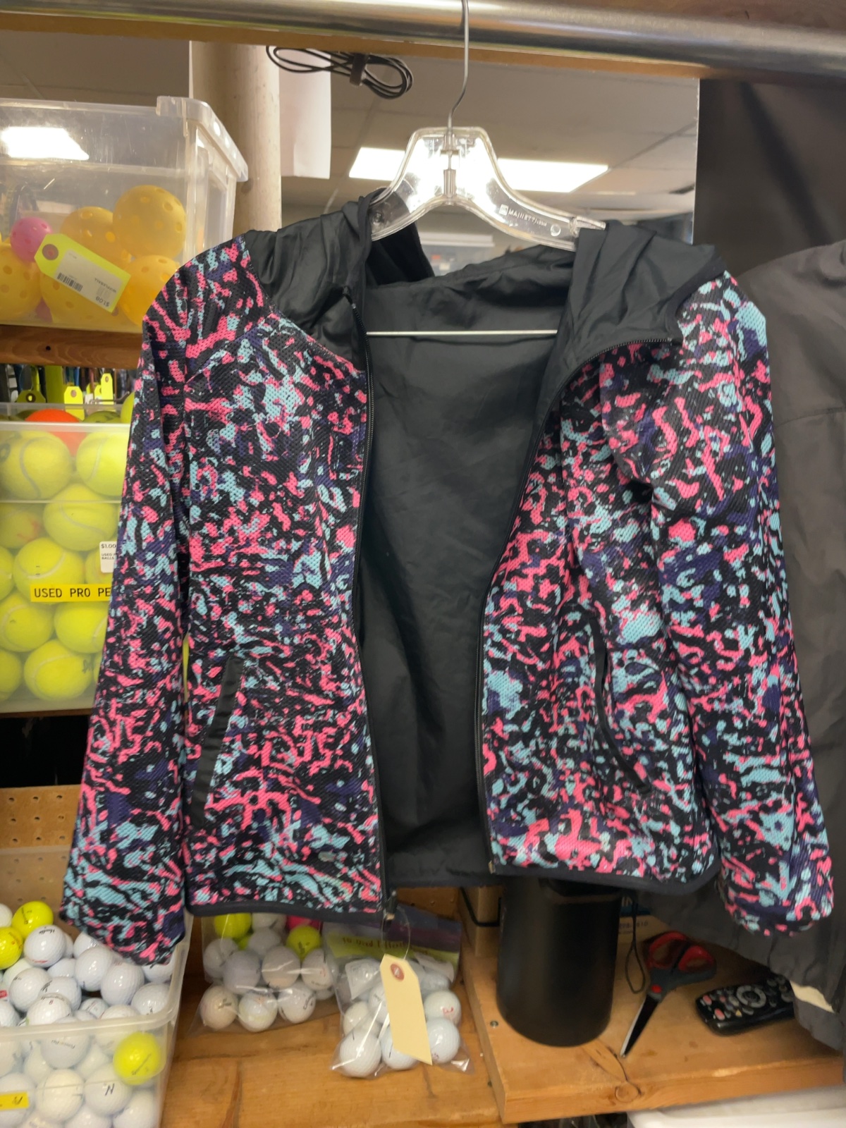 Under Armour Reversible Hooded Jacket Youth Large Black/Patterned
