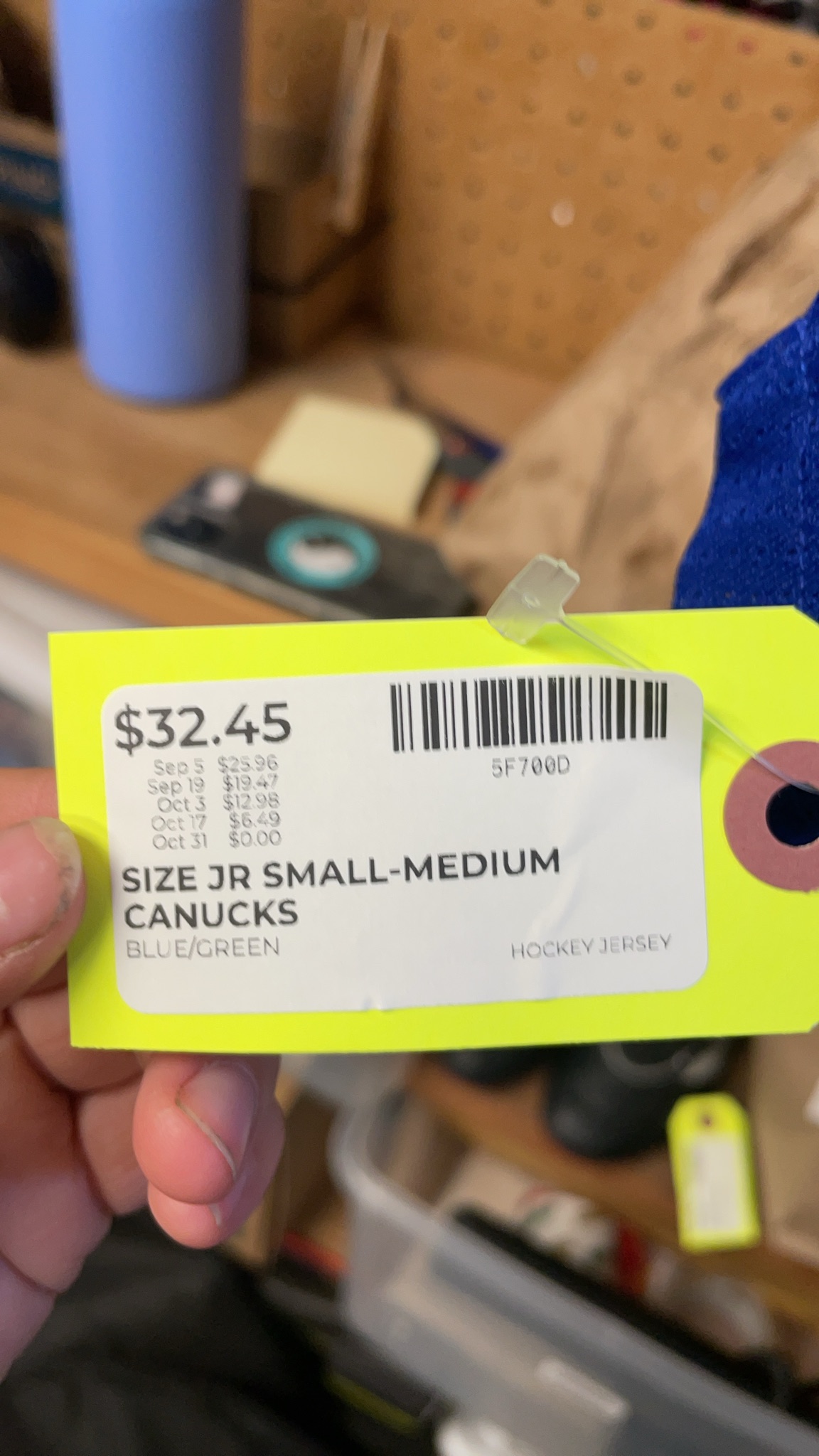 Vancouver Canucks Quinn Hughes Junior Hockey Jersey