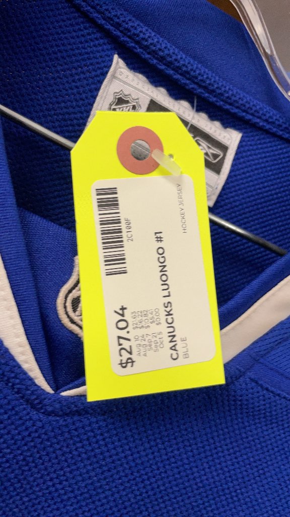 Vancouver Canucks Roberto Luongo #1 Reebok Hockey Jersey