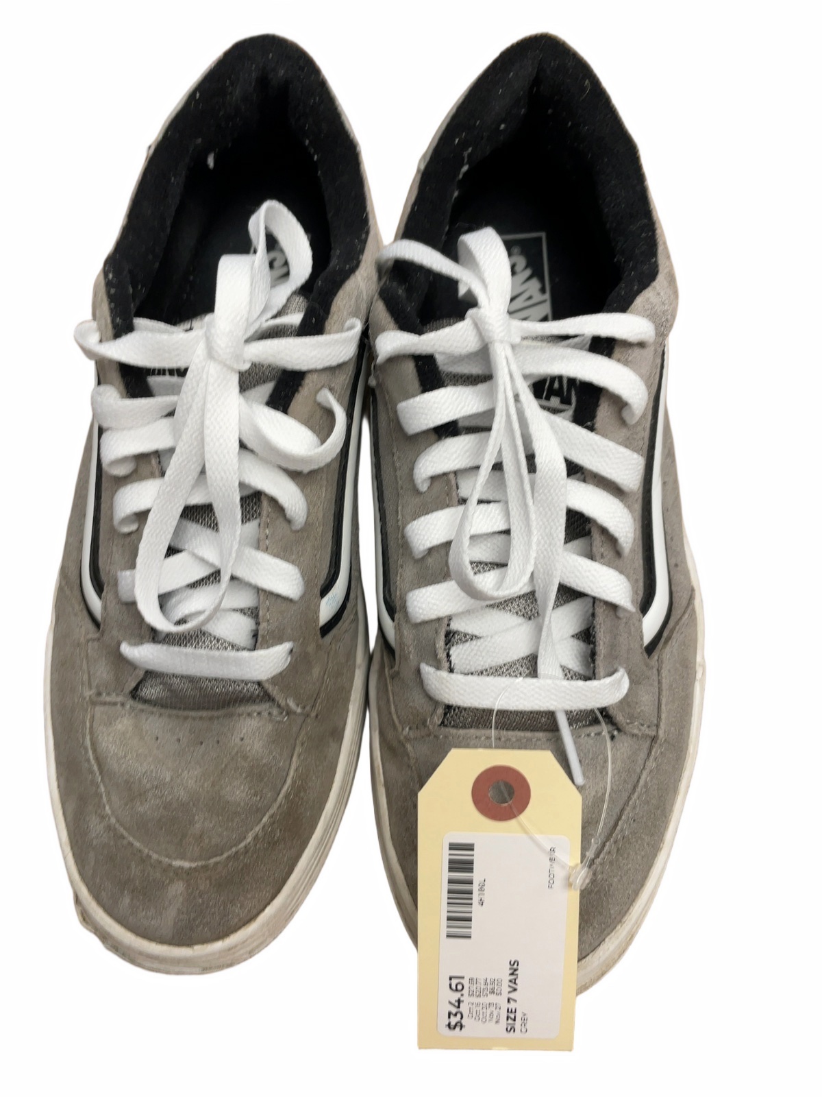Vans Low-Top Skate Shoes Size 7 Grey - image 1