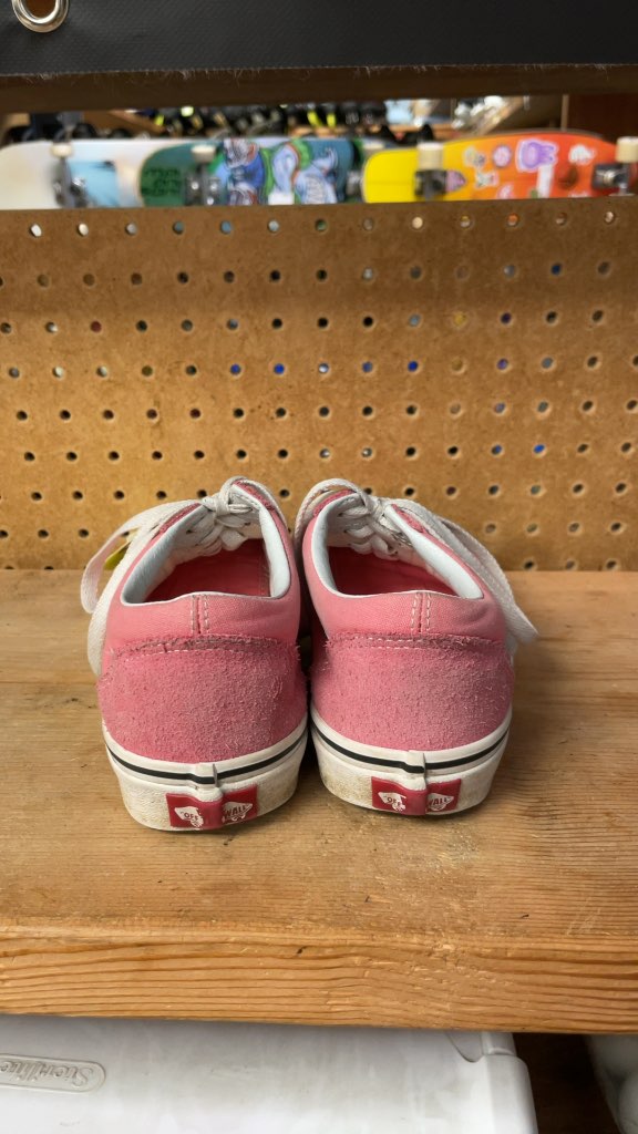 Vans Old Skool Pink Suede Sneakers - Size 6