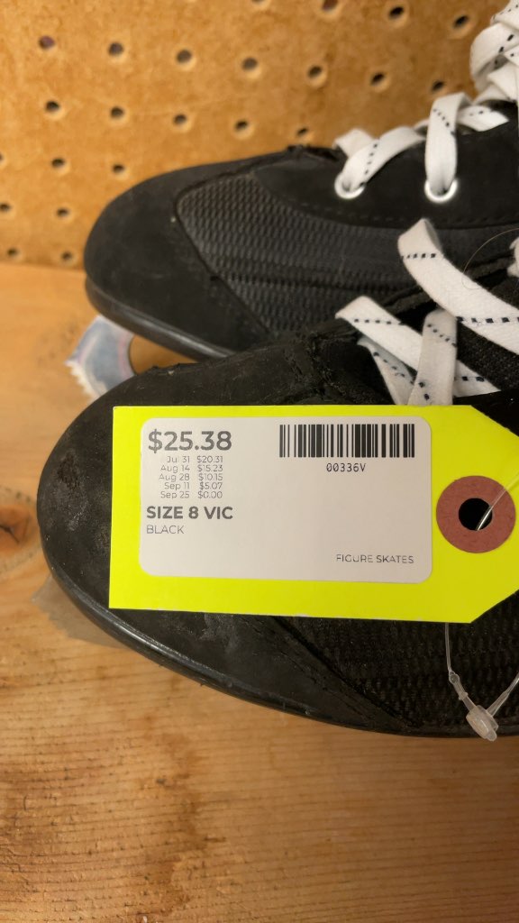 VIC Black Figure Skates - Size 8