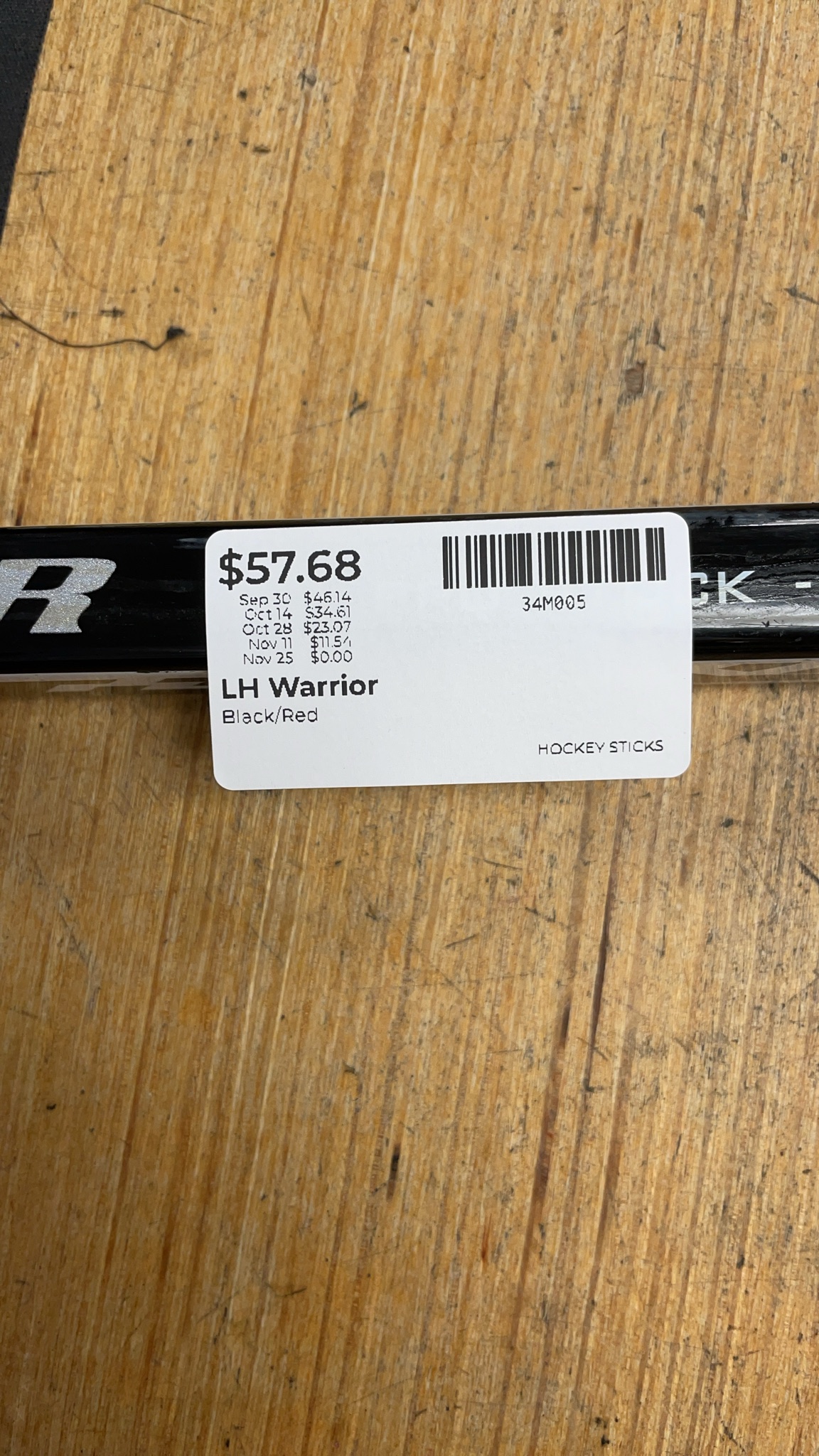Warrior Dynasty HD1 LH Hockey Stick