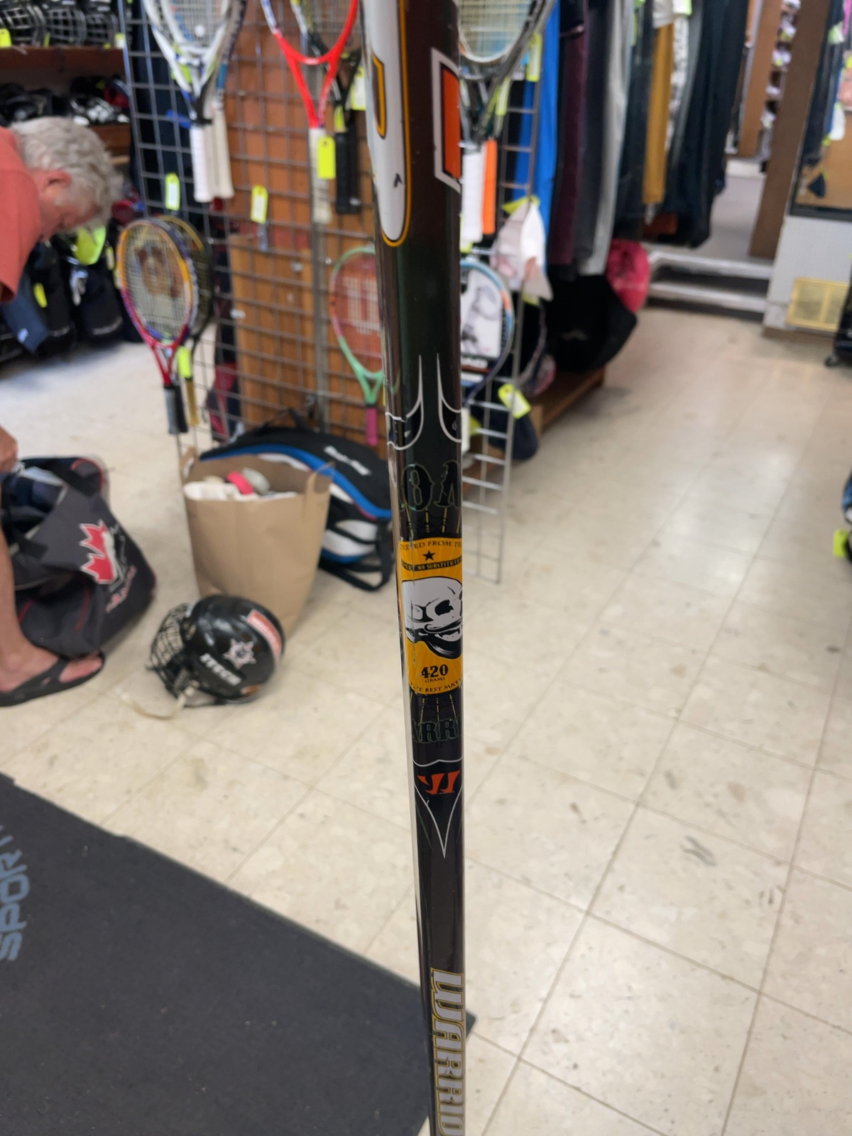Warrior LH Hockey Stick - Green/Orange