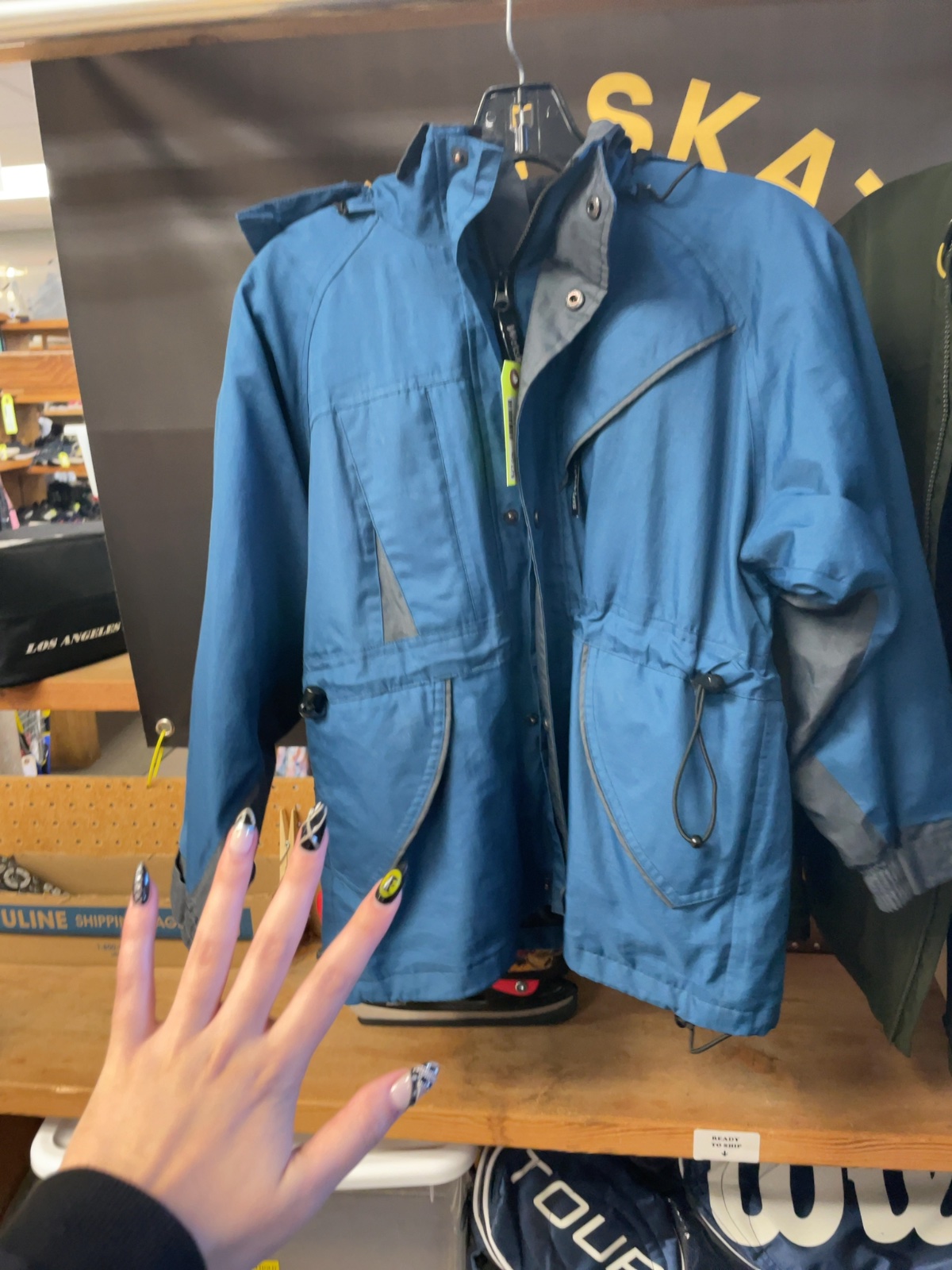 Wetskins Jacket Shell JR LARGE Dark Blue