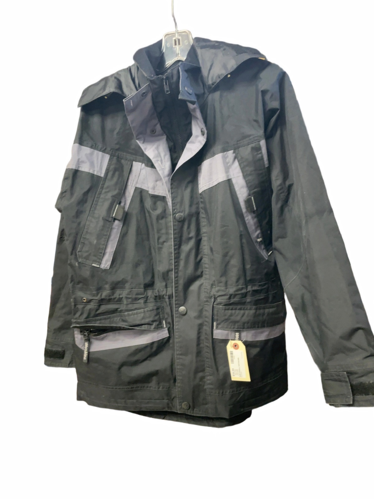Wetskins Rain Jacket Size Small Black/Grey - image 1