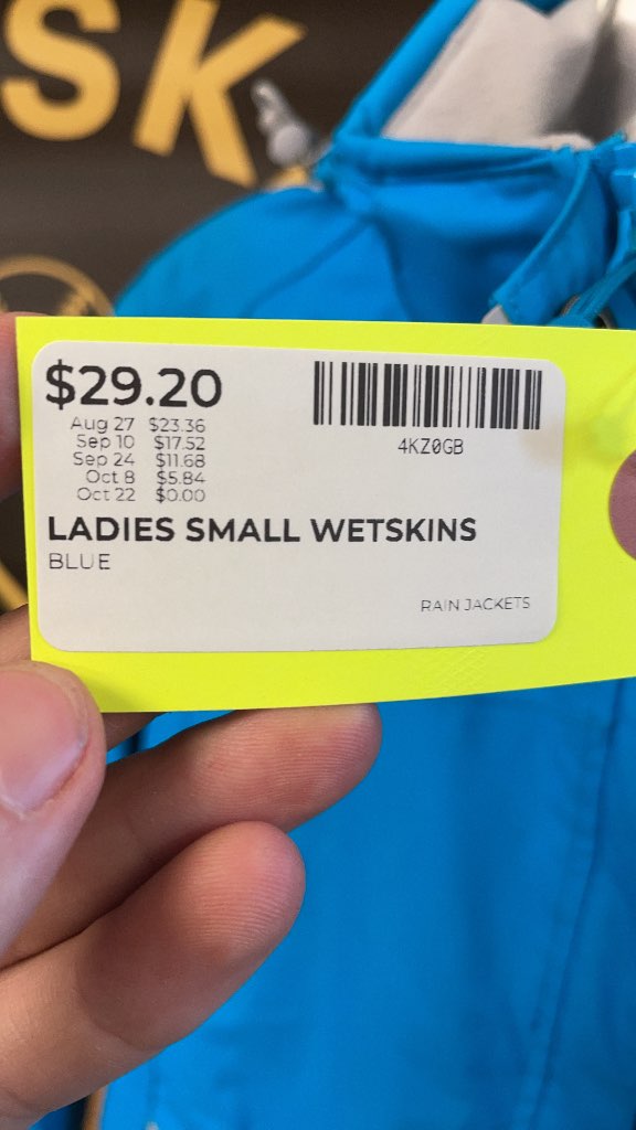 Wetskins X-Treme Series Ladies Rain Jacket - Blue