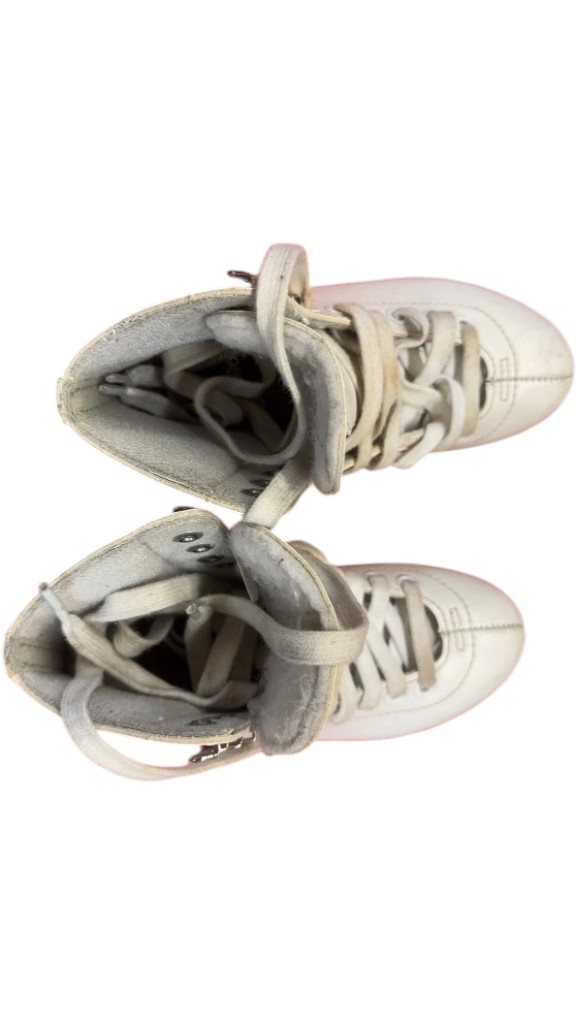 White Figure Skates Used - image 1