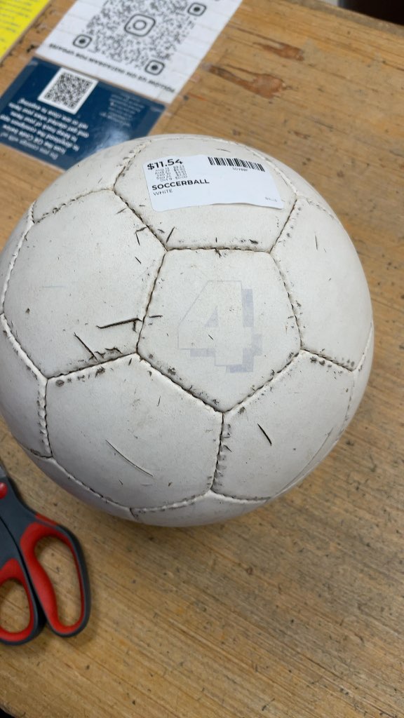 White Soccer Ball Size 4