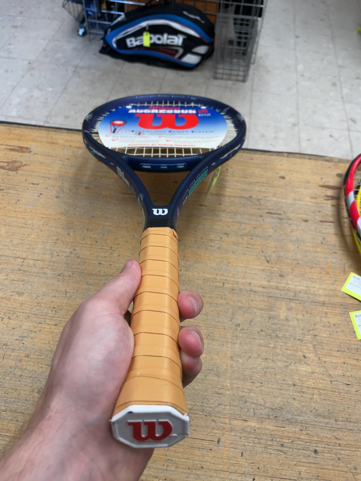 Wilson Aggressor SPS Mid Plus 4 1/2 95 sq in Blue Tennis Racquet