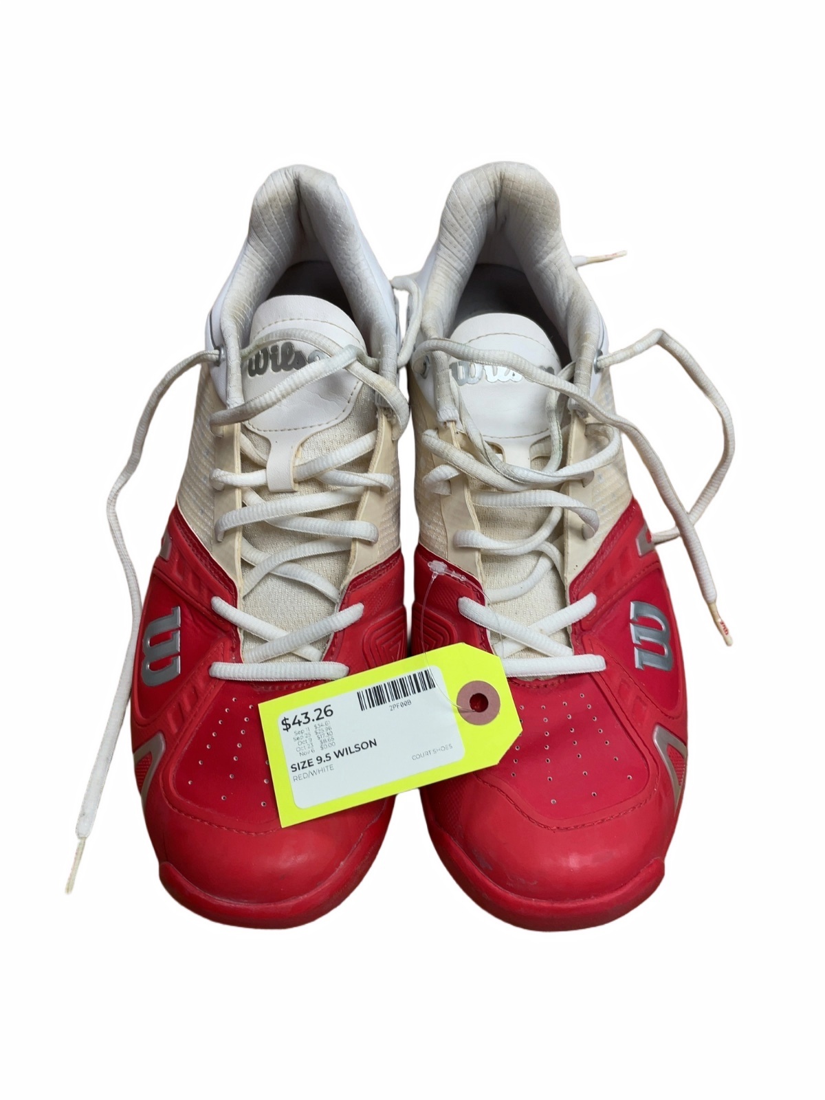 Wilson Court Shoes Size 9.5 Red/White - image 1