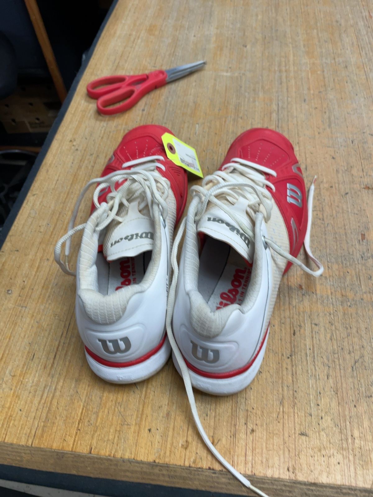 Wilson Court Shoes Size 9.5 Red/White