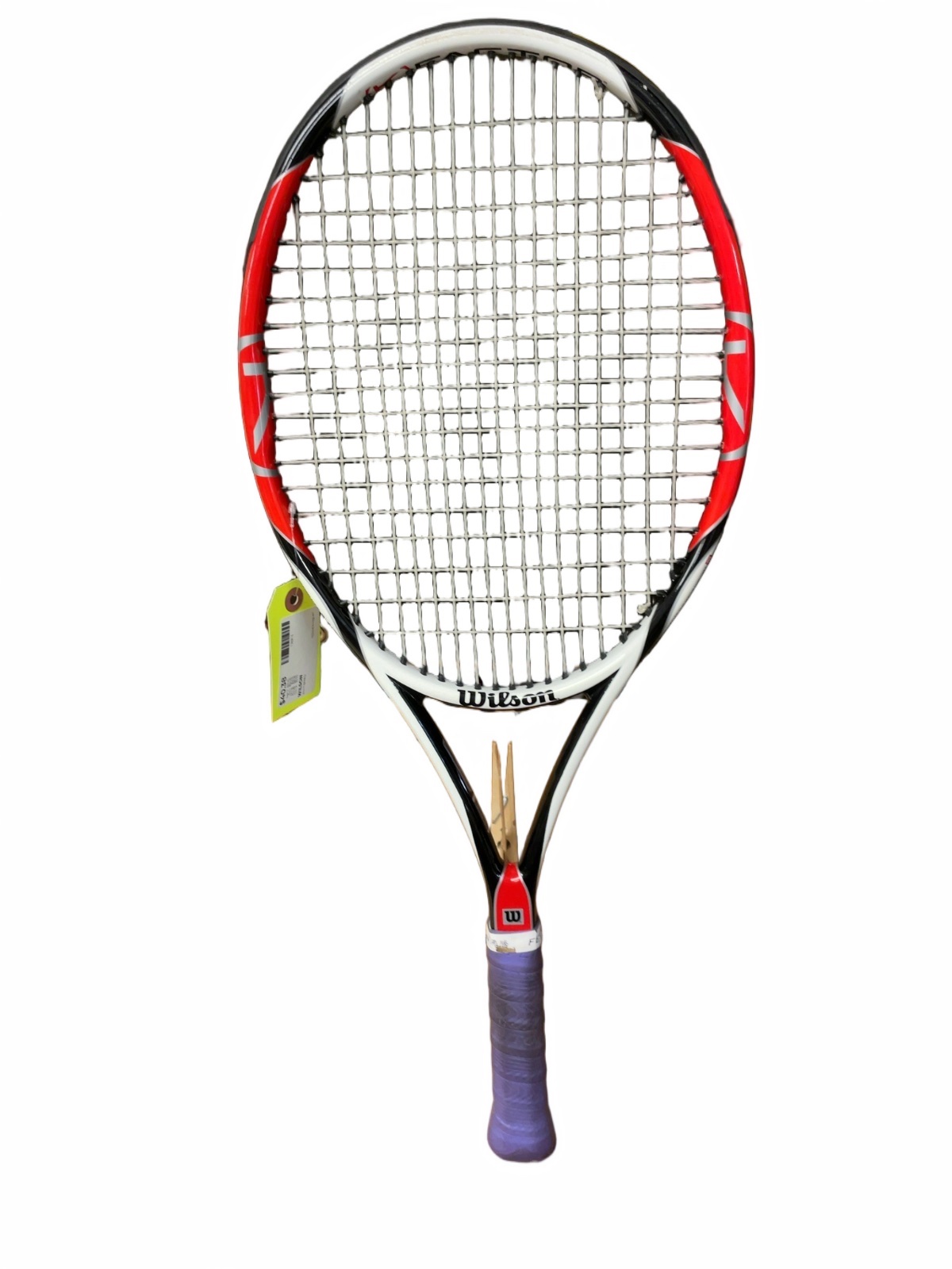 Wilson Reaction 4 3/8 White/Red Tennis Racquet - image 1