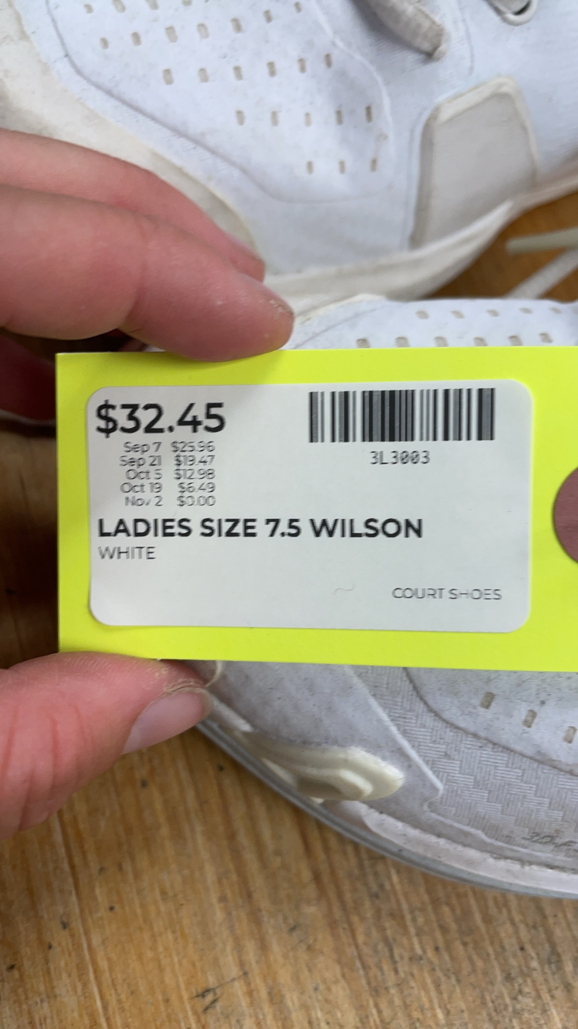 Wilson Rush Pro Ladies Court Shoes Size 7.5