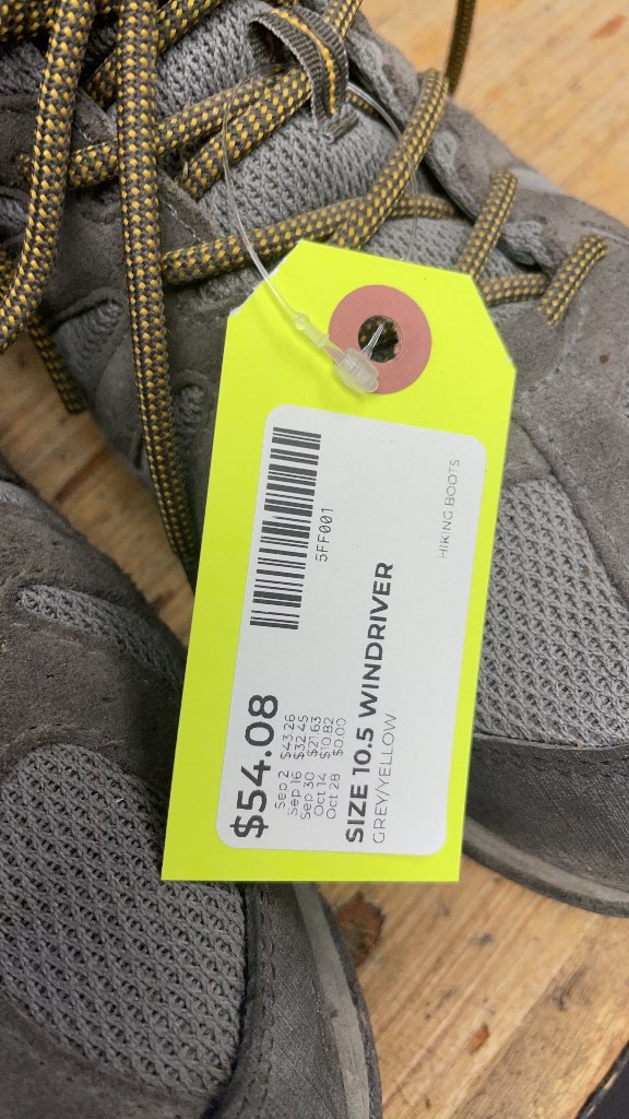 Wind River Hiking Boots - Size 10.5