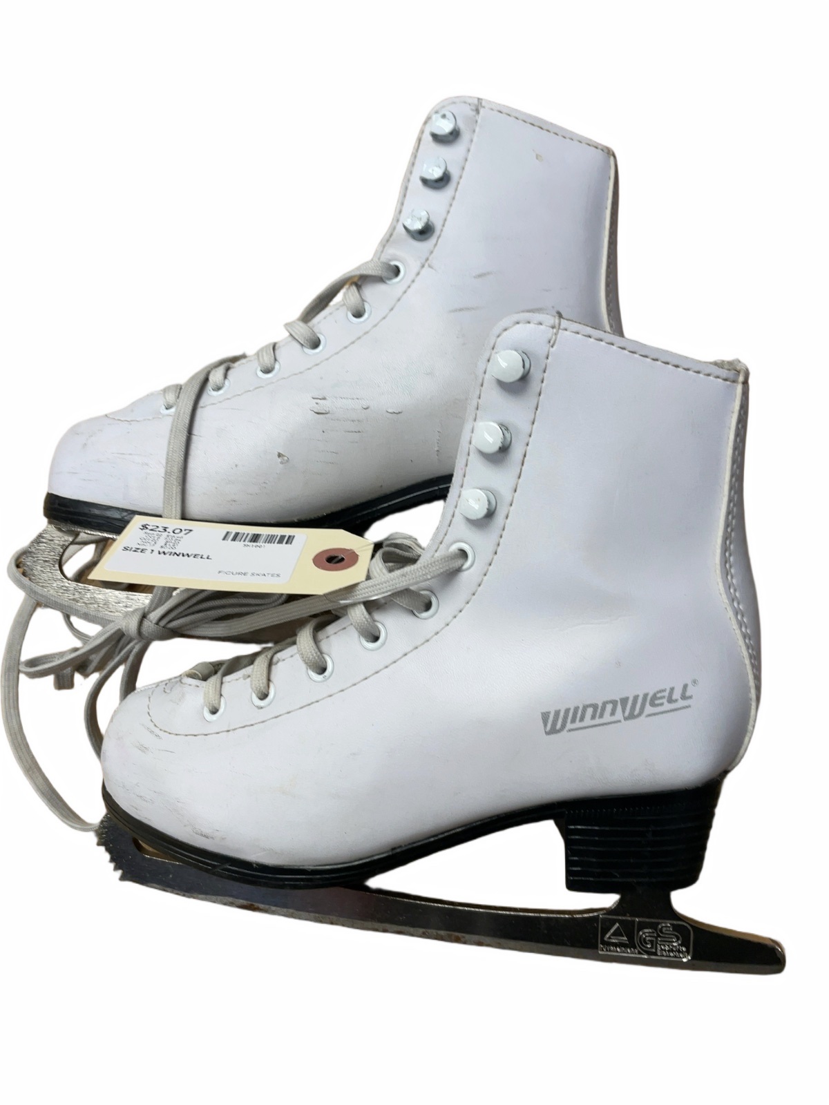 Winnwell Figure Skates Size 1 White - image 1