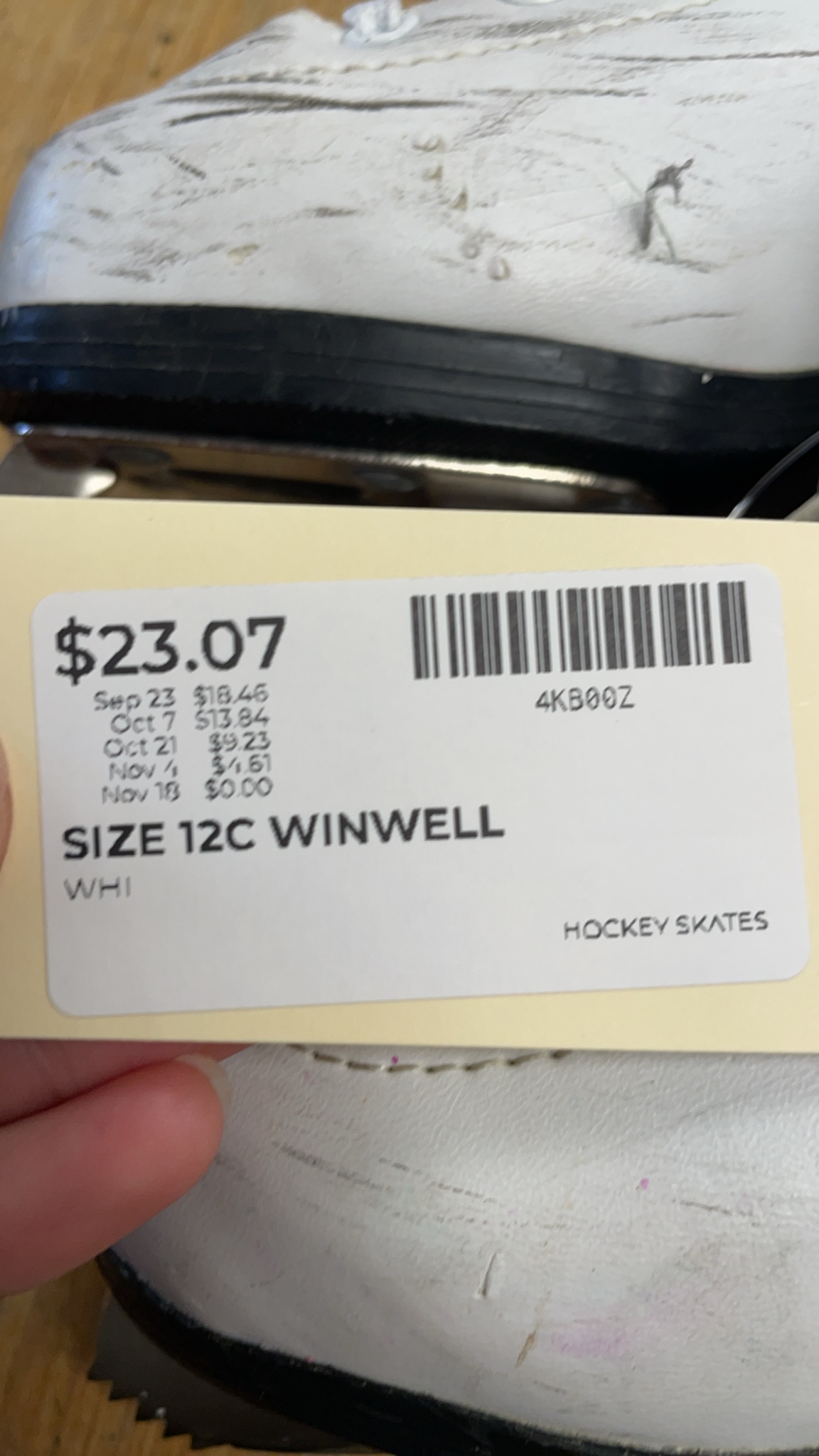 Winnwell Figure Skates Size 12C White