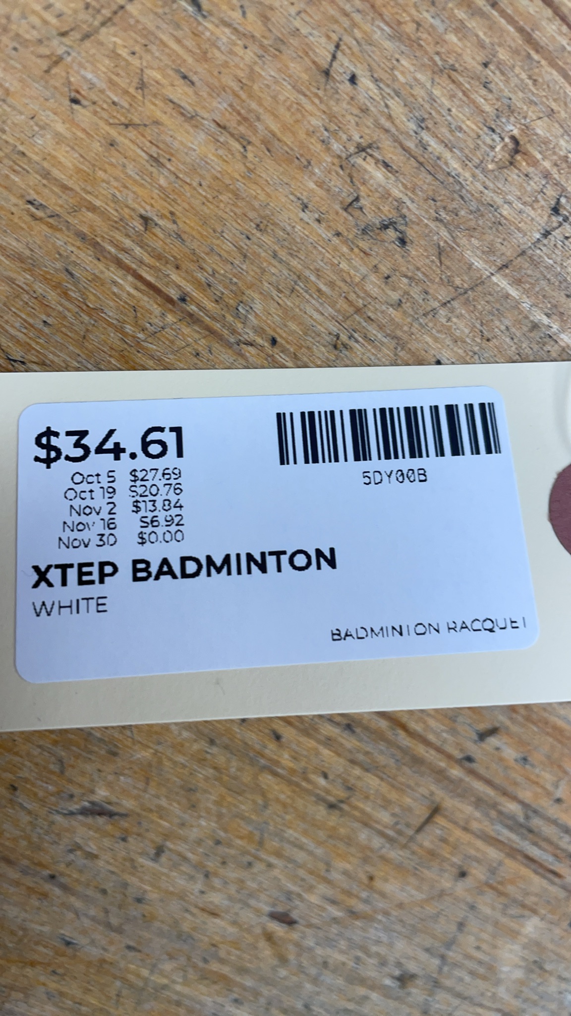 XTEP Badminton Racquet White