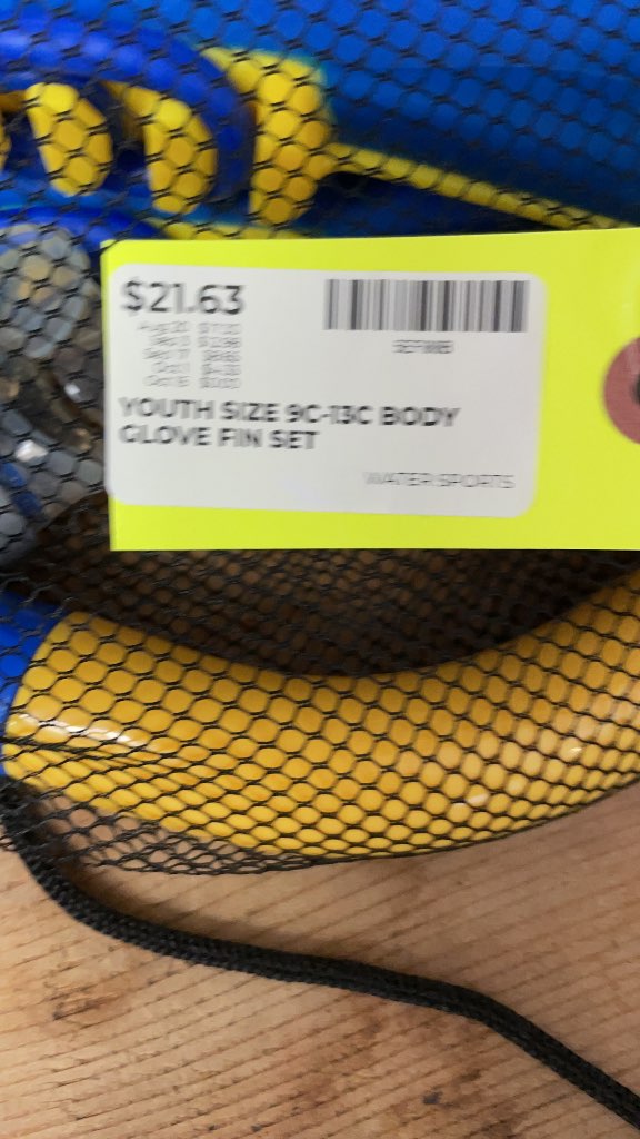 Youth Body Glove Fin Set