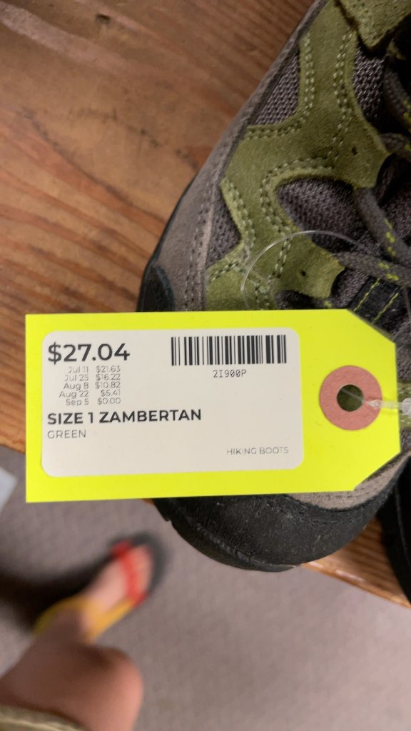 Zamberlan Gore-Tex Hiking Boots - Green - Size 1