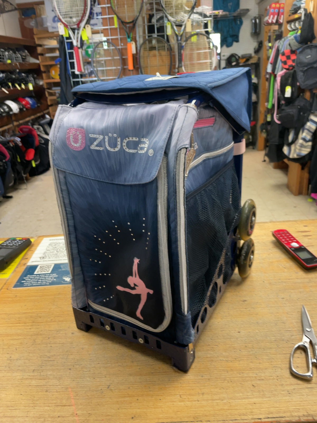 Zuca Figure Skating Roller Backpack Blue - image 1