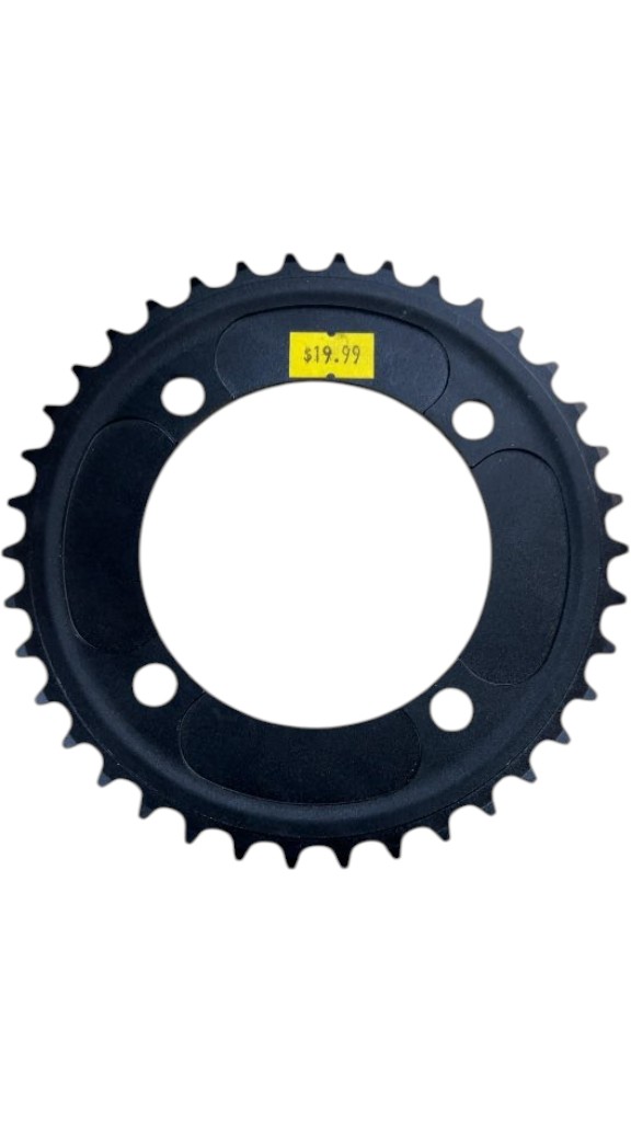 38T 4-Bolt Bicycle Chainring Black Used - image 1