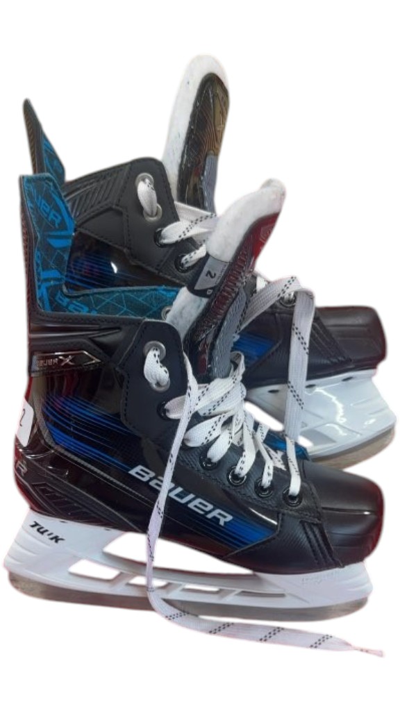 Bauer Ice Hockey Skates Bauer X Used Size 2 - image 1