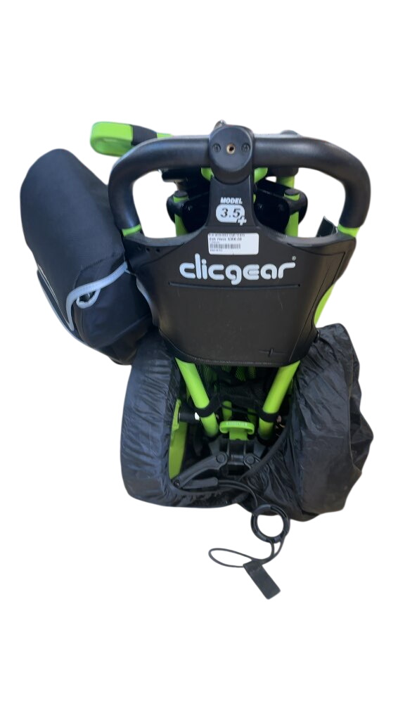 Clicgear Model 3.5+ Golf Push Cart with Bag Used Lime Green-accessory nag and wheel covers included - image 1