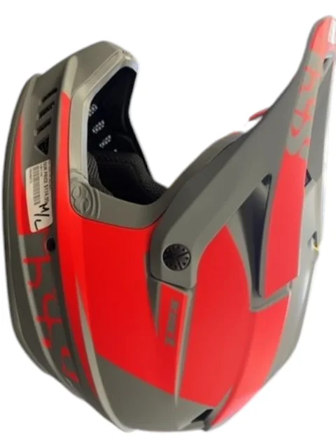 iXS Trigger FF Full Face Mountain Bike Helmet Grey/Red Good Condition M/L