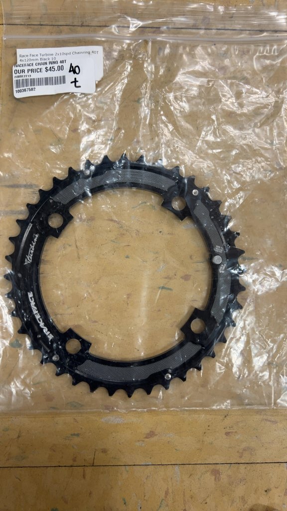 Race Face Turbine 40T 2x10spd Chainring 4x120mm Black