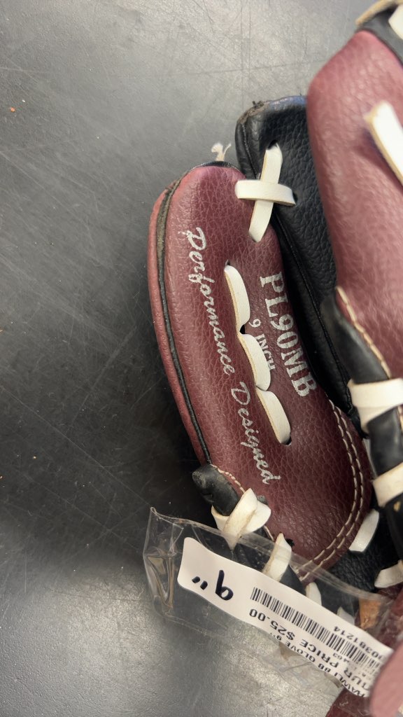 Rawlings Baseball Glove PL90MB Black/Burgundy 9"
