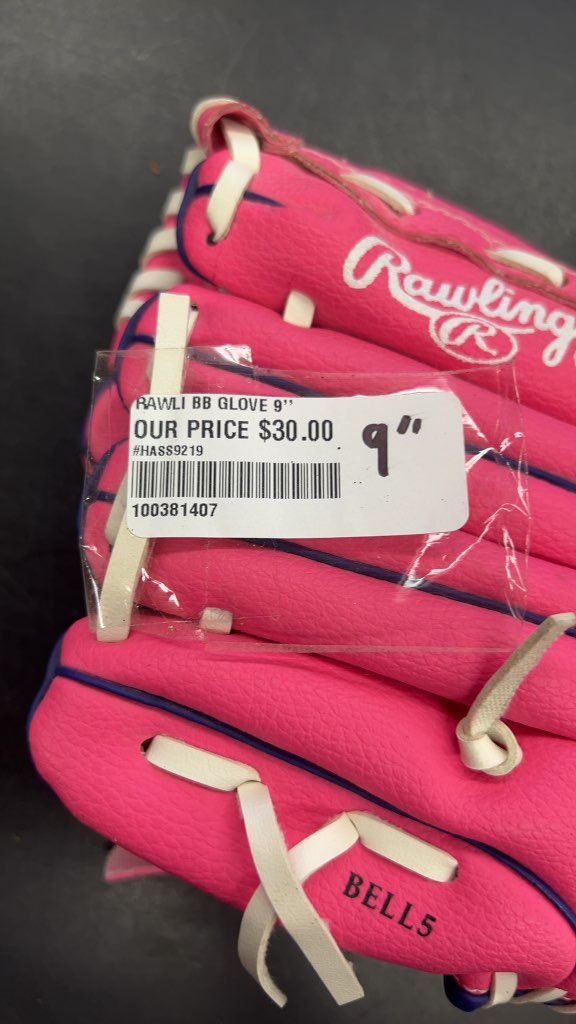 Rawlings Baseball Glove Players Series PL90PPW Pink Excellent Condition 9" - image 1