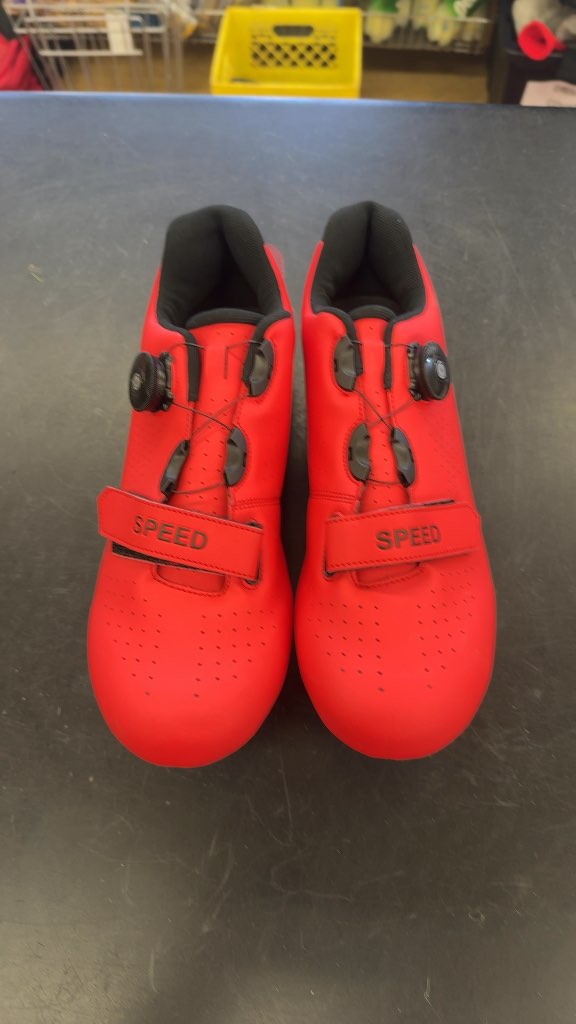Speed Road Cycling Shoes Red Excellent Condition Size 9.5