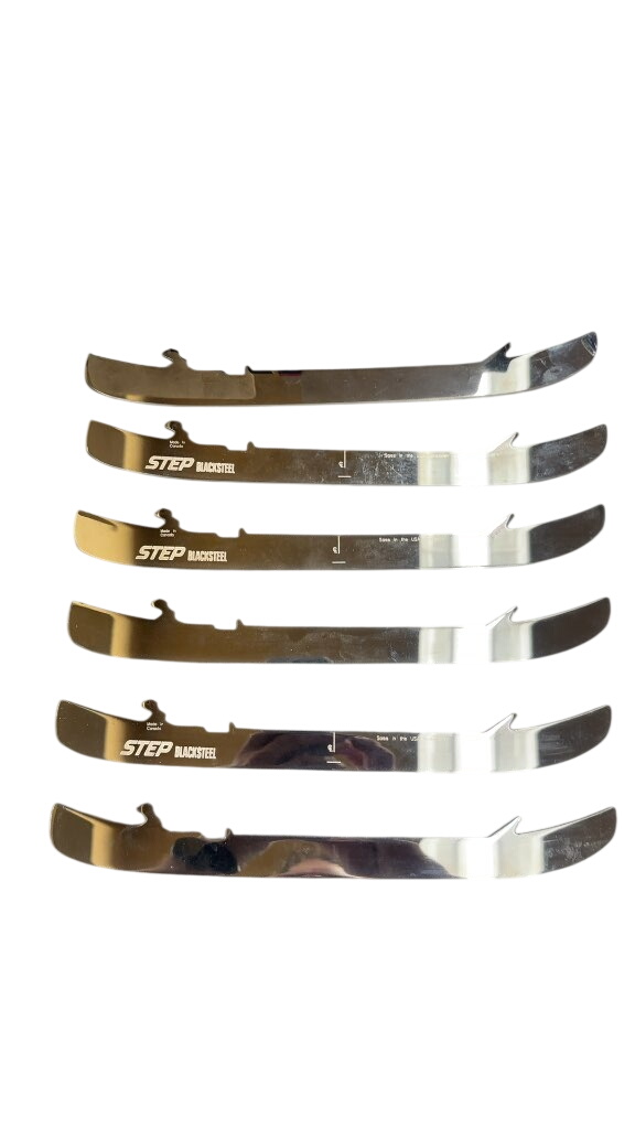 STEP Blacksteel Hockey Skate Runners ST EDGE Size 280
3 pairs of 280 black Bauer step steel 
Profiled to quad and sharpened once - image 1