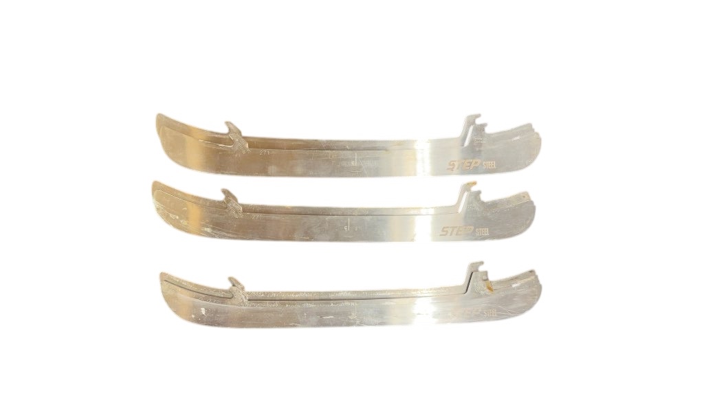 Step Steel Hockey Skate Runners 271mm Used - 3 pairs of Blades
Profiled to quad and only sharpened twice so loads of steel left - image 1