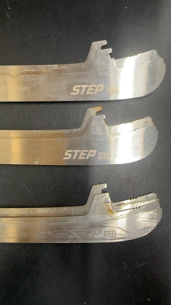 Step Steel Hockey Skate Runners 271mm Used - 3 pairs of Blades
Profiled to quad and only sharpened twice so loads of steel left