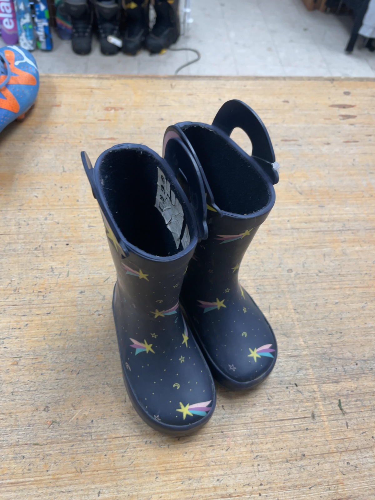 George Shooting Star Rain Boots Size 5C Blue