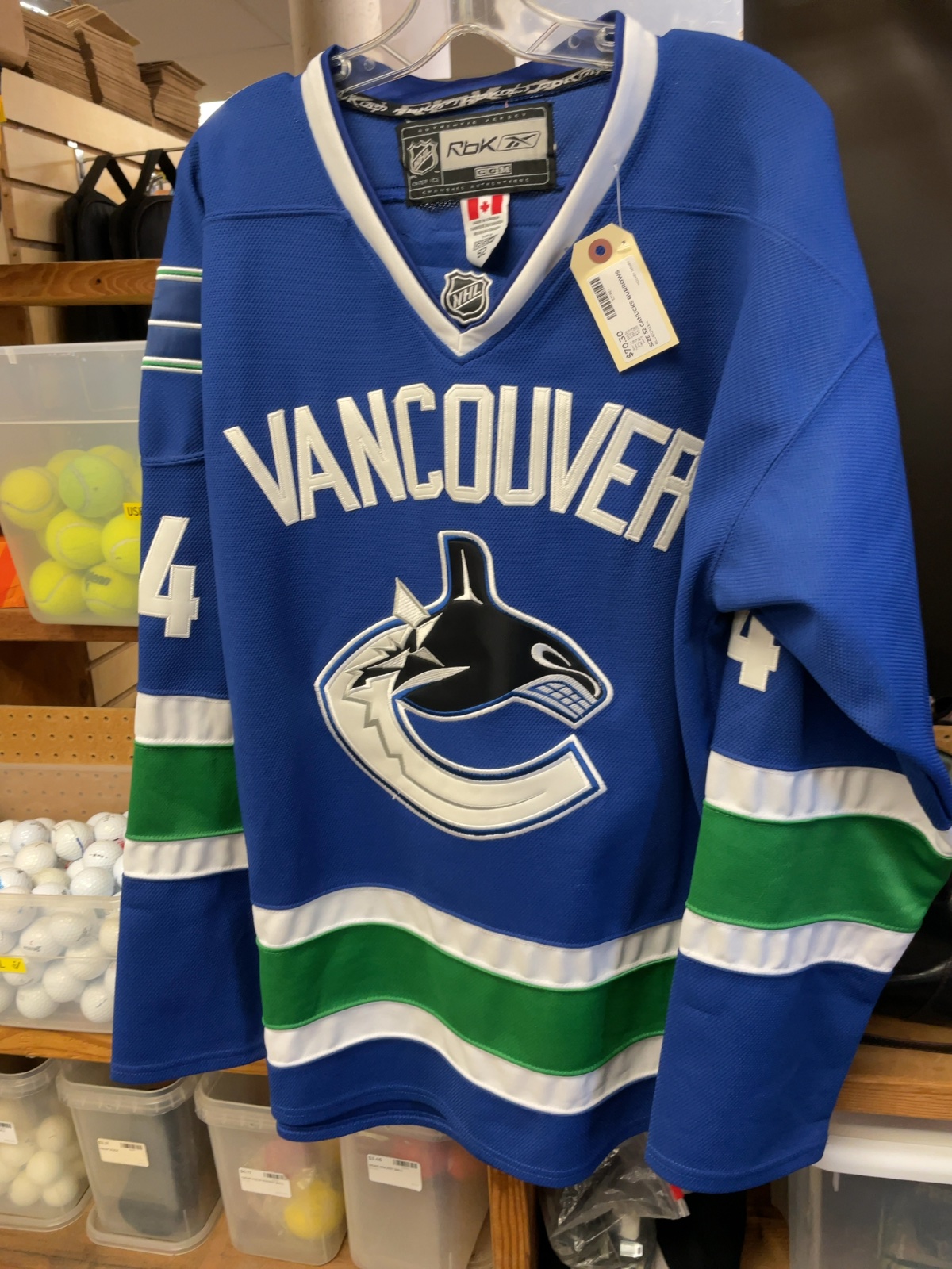Reebok Vancouver Canucks Alexandre Burrows #14 Authentic Jersey Size 52