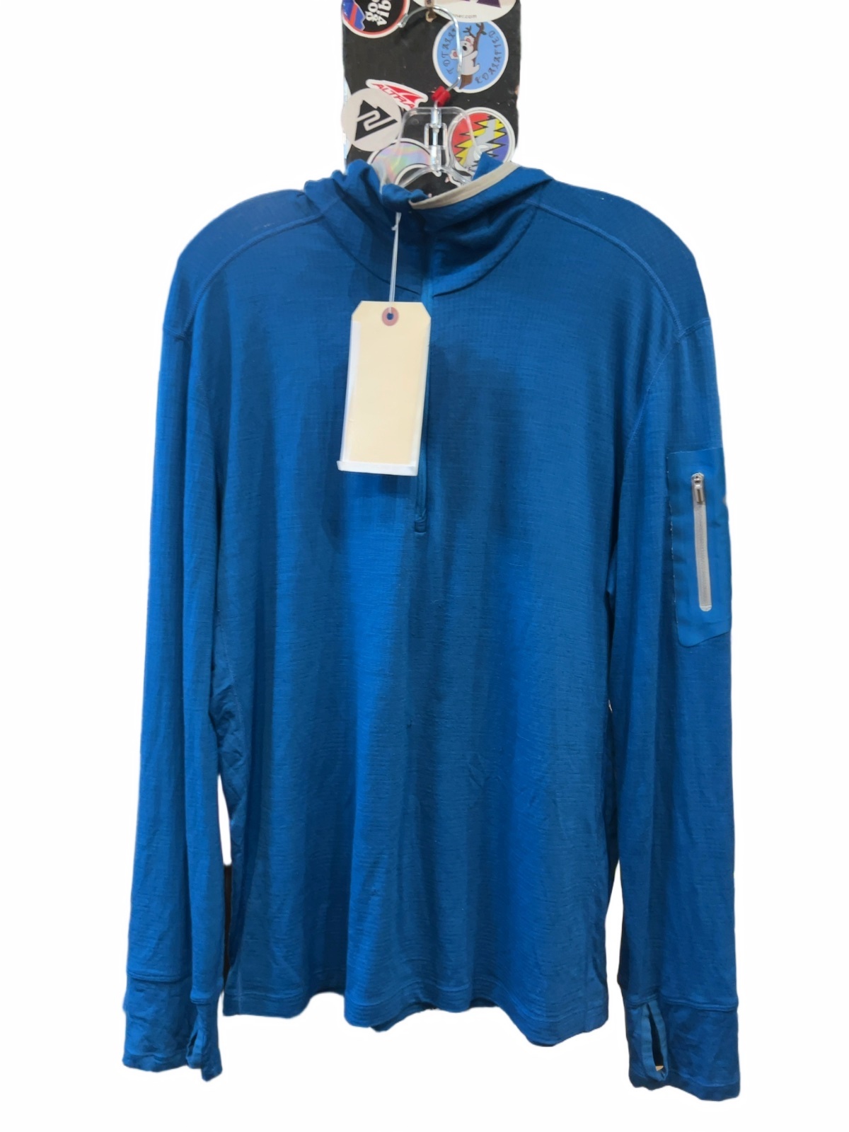 Icebreaker Oasis Merino 1/2 Zip Hoodie Blue Good L