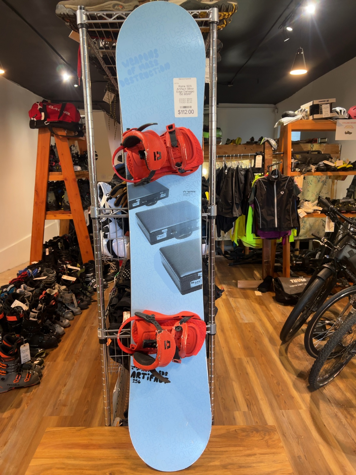 Rome SDS Artifact Snowboard With Bindings 156cm Good