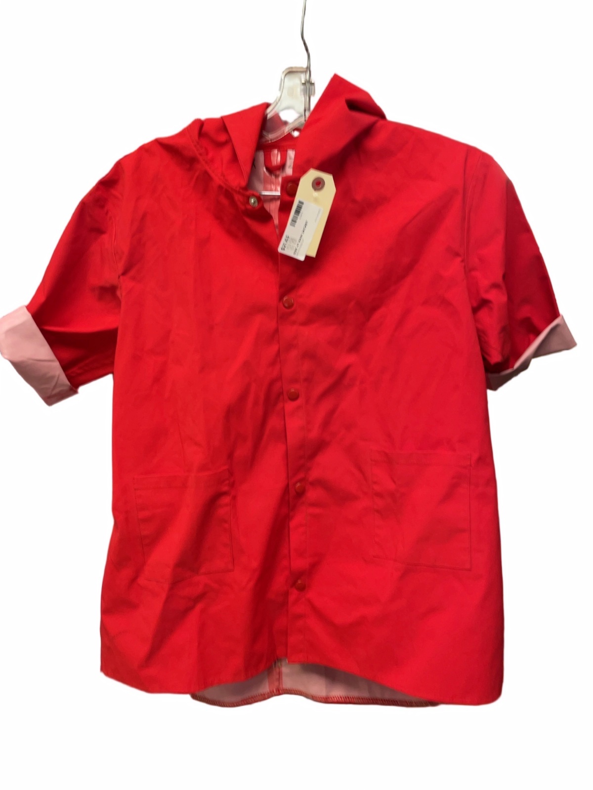 Unbranded Dinosaur Hooded Rain Jacket Size 4 Red