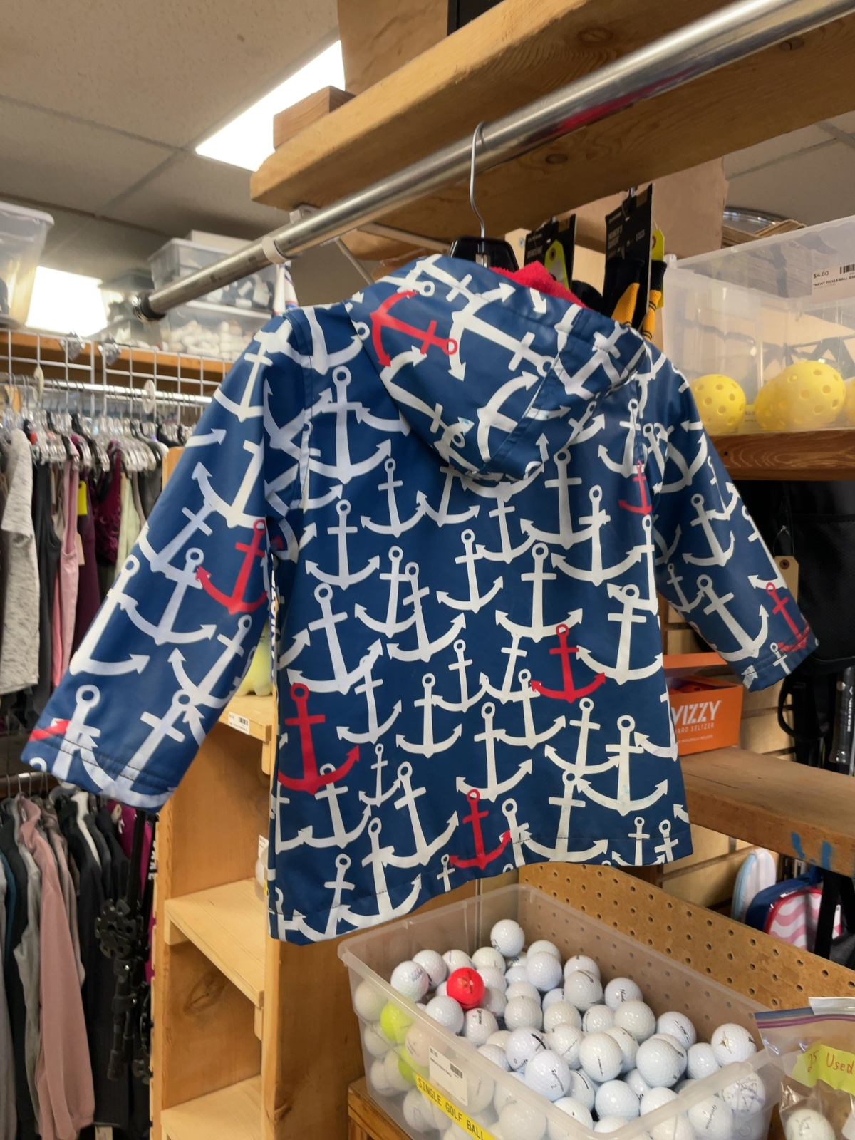 Hatley Anchor Print Rain Jacket Size 4