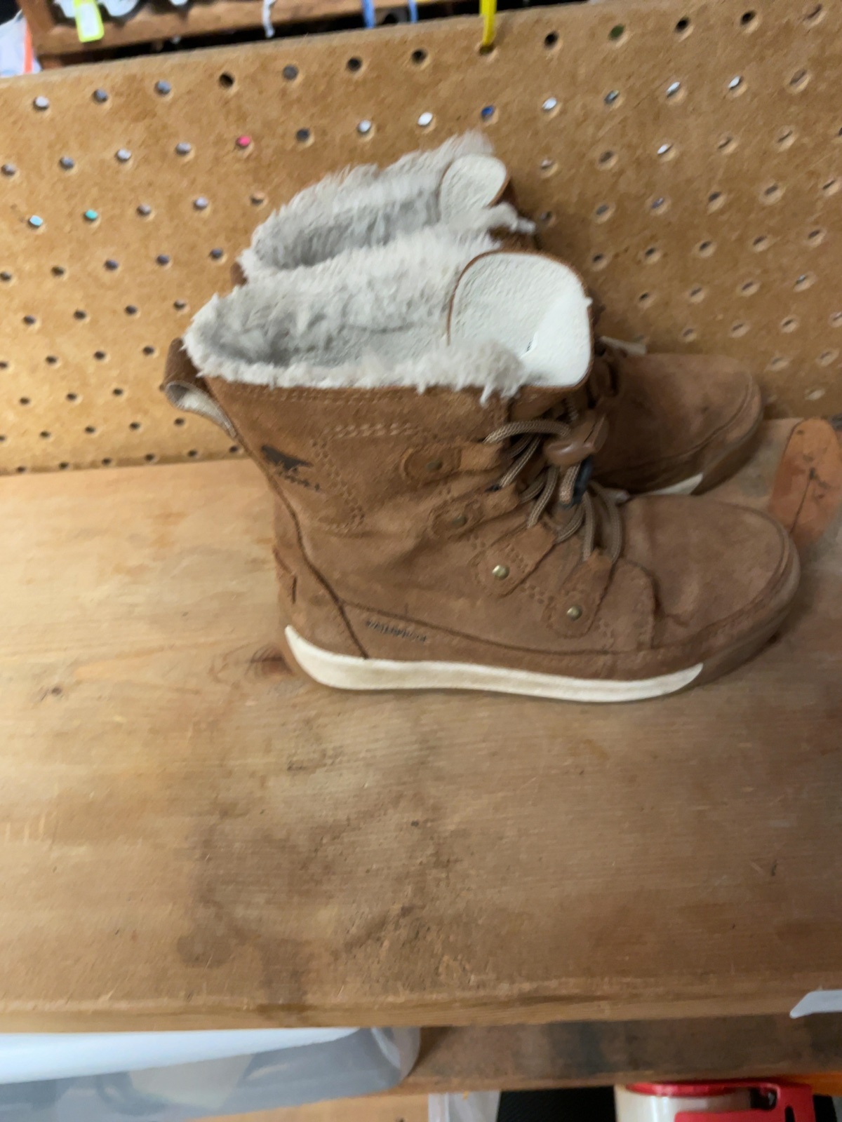 Sorel Waterproof Faux Fur Winter Boots Size 13C US Brown