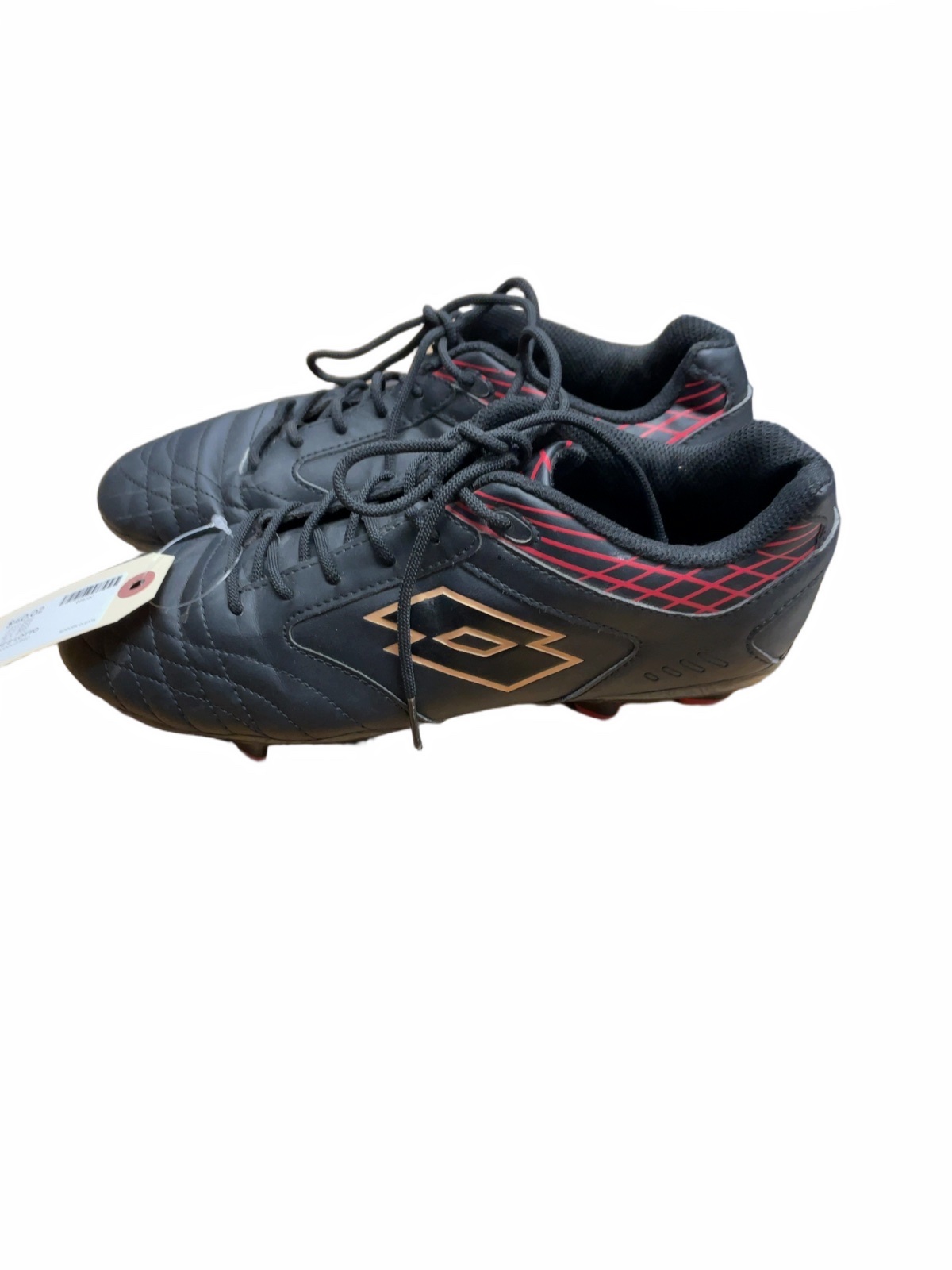 Lotto Soccer Cleats Size 8 US Black/Gold/Red
