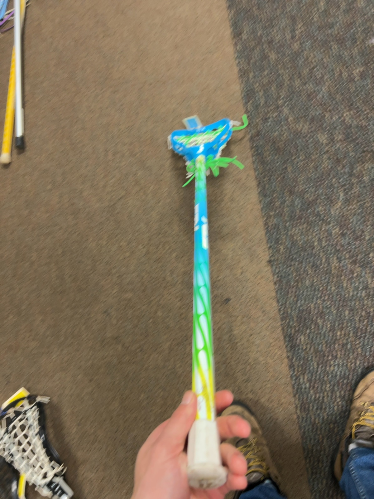 STX 6000 Women's Complete Lacrosse Stick Teal/Green 31.5 in Good